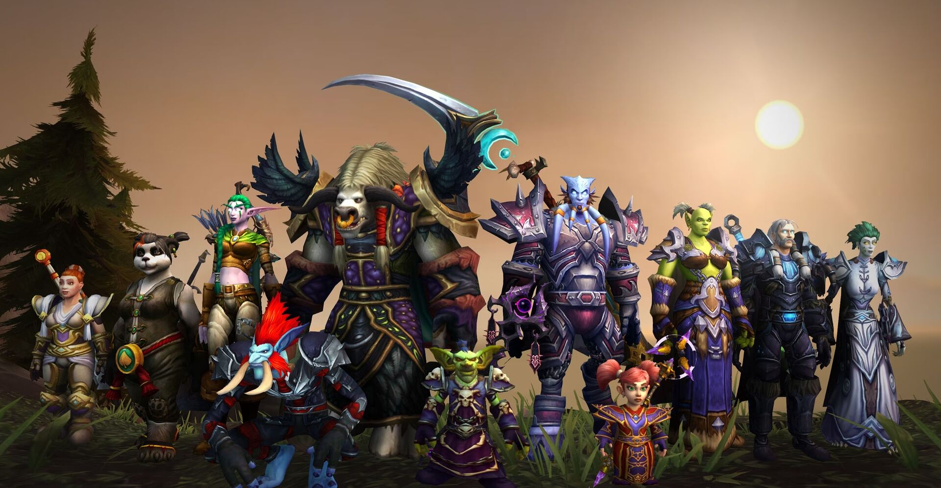 A series of characters and classes from World of Warcraft